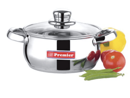PREMIER Stainless Steel Cook & Look with Glass LID with Sandwich Bottom 16CM CODE-0061711 - Image 3